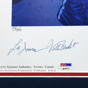 Victory Autographed Framed 19x22 Lithograph Photo With 7 Signatures Including Neil Armstrong, Muhammad Ali, & Hank Aaron #/100 With Artist Proof PSA/DNA Stock #210992