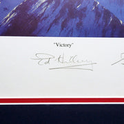 Victory Autographed Framed 19x22 Lithograph Photo With 7 Signatures Including Neil Armstrong, Muhammad Ali, & Hank Aaron #/100 With Artist Proof PSA/DNA Stock #210992