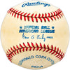 Bob Dillinger Autographed Official AL Baseball St. Louis Browns SKU #225652