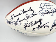 Super Bowl MVP's Autographed White Wilson NFL Football With 16 Signatures Including Joe Namath PSA/DNA #AB10133
