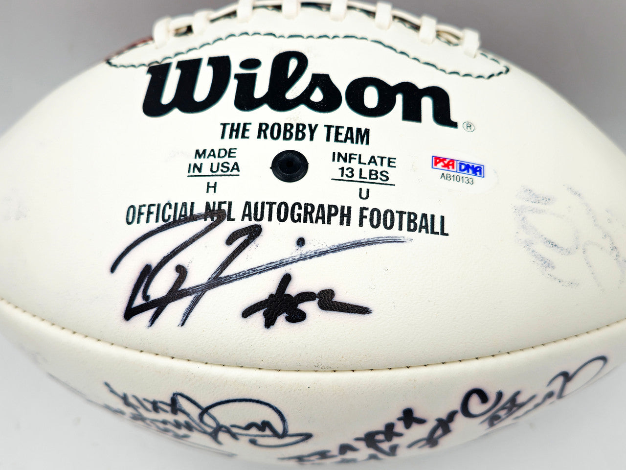 Super Bowl MVP's Autographed White Wilson NFL Football With 16 Signatures Including Joe Namath PSA/DNA #AB10133
