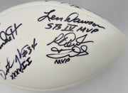 Super Bowl MVP's Autographed White Wilson NFL Football With 16 Signatures Including Joe Namath PSA/DNA #AB10150