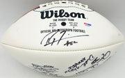 Super Bowl MVP's Autographed White Wilson NFL Football With 16 Signatures Including Joe Namath PSA/DNA #AB10150