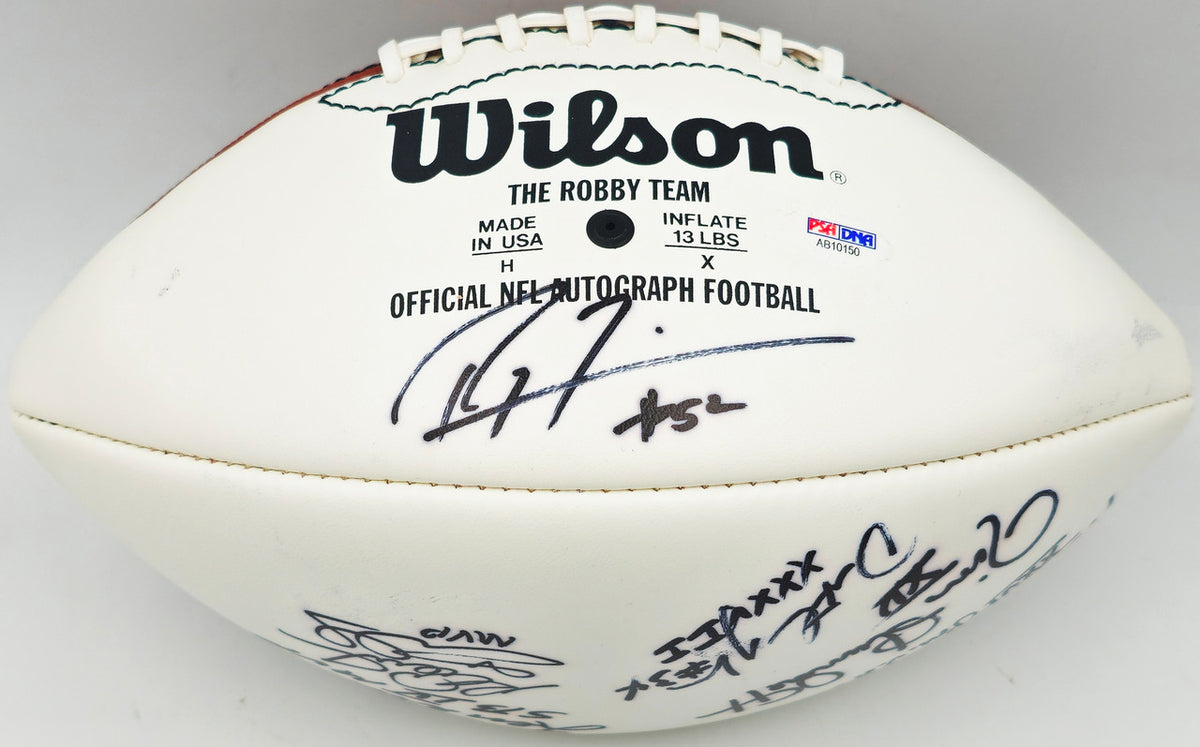 Super Bowl MVP's Autographed White Wilson NFL Football With 16 Signatures Including Joe Namath PSA/DNA #AB10150