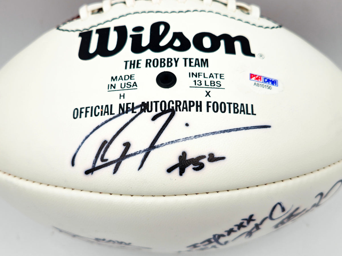Super Bowl MVP's Autographed White Wilson NFL Football With 16 Signatures Including Joe Namath PSA/DNA #AB10150