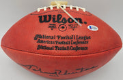 Johnny Unitas Autographed Official NFL Leather Football Baltimore Colts Beckett BAS #A75841