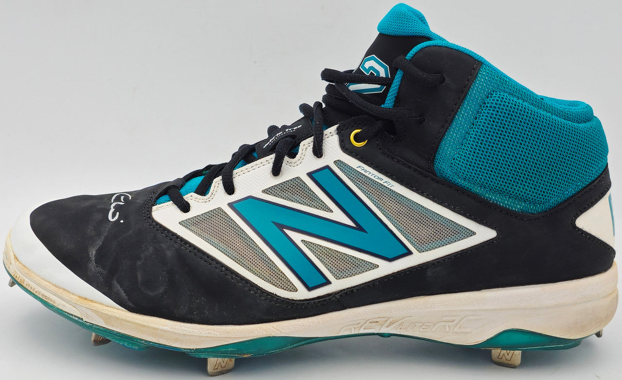 Robinson Cano Autographed Pair of Game Used Black & Teal New Balance Revlite Cleats Seattle Mariners PSA/DNA #7A96543 & 7A96544