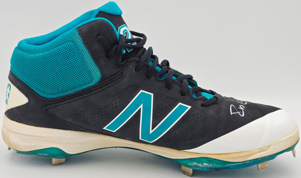 Robinson Cano Autographed Pair of Game Used Black & Teal New Balance Revlite Cleats Seattle Mariners PSA/DNA #7A96543 & 7A96544