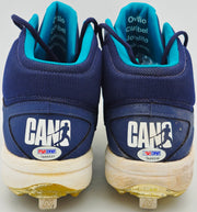 Robinson Cano Autographed Pair of Game Used Blue, Gold & Teal New Balance Revlite Cleats Seattle Mariners PSA/DNA #7A96537 & 7A96538