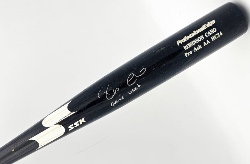 Robinson Cano Autographed Game Used Black SSK Baseball Bat New York Yankees "Game Used" PSA/DNA #7A96453