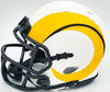 Aaron Donald Autographed Los Angeles Rams Lunar Eclipse White Speed Mini Helmet Beckett BAS Witness Stock #224830