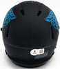 Travis Etienne Autographed Jacksonville Jaguars Eclipse Black Speed Mini Helmet Beckett BAS Witness Stock #225125