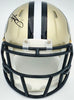 Alvin Kamara Autographed New Orleans Saints Gold Speed Mini Helmet Beckett BAS Witness Stock #224824