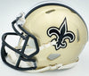 Alvin Kamara Autographed New Orleans Saints Gold Speed Mini Helmet Beckett BAS Witness Stock #224824