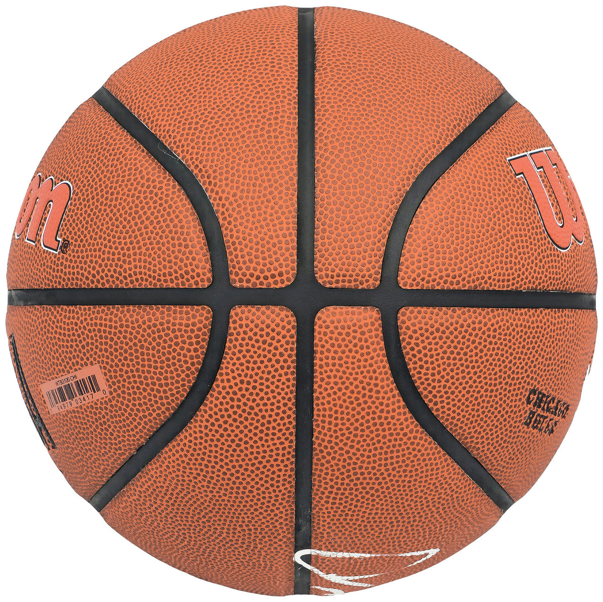 Dennis Rodman Autographed Composite Leather Chicago Bulls Logo Basketball Beckett BAS Witness Stock #224809