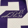 Utah Jazz Karl Malone Autographed White & Purple Authentic Mitchell & Ness Jersey Size XL Beckett BAS Stock #211875