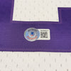 Utah Jazz Karl Malone Autographed White & Purple Authentic Mitchell & Ness Jersey Size XL Beckett BAS Stock #211875