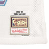 Utah Jazz Karl Malone Autographed White Authentic Mitchell & Ness Jersey Size XL Beckett BAS Stock #211873