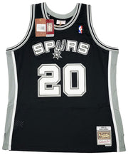 San Antonio Spurs Manu Ginobili Autographed Black Authentic Mitchell & Ness Swingman Jersey Size XL Beckett BAS Witness Stock #211905