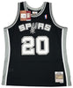 San Antonio Spurs Manu Ginobili Autographed Black Authentic Mitchell & Ness Swingman Jersey Size XL Beckett BAS Witness Stock #211905