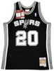 San Antonio Spurs Manu Ginobili Autographed Black Authentic Mitchell & Ness Swingman Jersey Size L Beckett BAS Witness Stock #211906