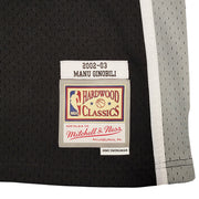 San Antonio Spurs Manu Ginobili Autographed Black Authentic Mitchell & Ness Swingman Jersey Size XL Beckett BAS Witness Stock #211905