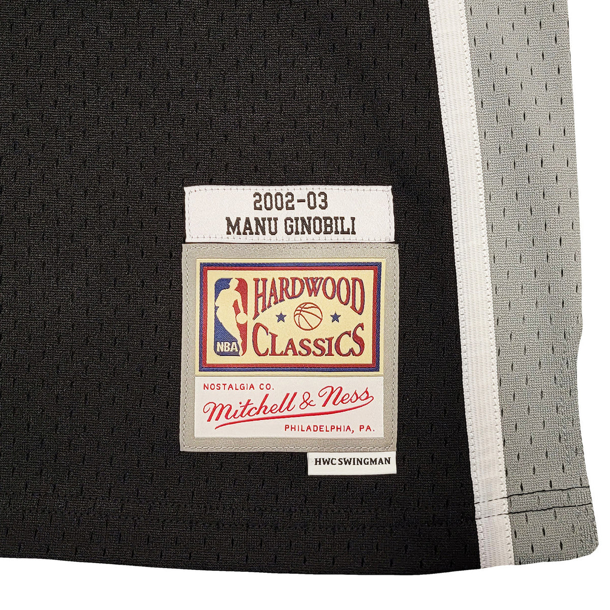 San Antonio Spurs Manu Ginobili Autographed Black Authentic Mitchell & Ness Swingman Jersey Size XL Beckett BAS Witness Stock #211905
