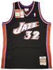 Utah Jazz Karl Malone Autographed Black Authentic Mitchell & Ness Jersey Size L Beckett BAS Witness Stock #211878
