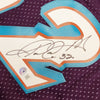 Utah Jazz Karl Malone Autographed Purple & Teal Authentic Mitchell & Ness Jersey Size XL Beckett BAS Witness Stock #211883