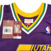 Utah Jazz Karl Malone Autographed Purple Authentic Mitchell & Ness Jersey Size L Beckett BAS Witness Stock #211882