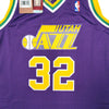 Utah Jazz Karl Malone Autographed Purple Authentic Mitchell & Ness Jersey Size XL Beckett BAS Witness Stock #211881