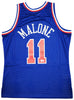 Utah Jazz Karl Malone Autographed Blue Authentic Mitchell & Ness 1992 All Star Game Jersey Size L Beckett BAS Witness Stock #211880