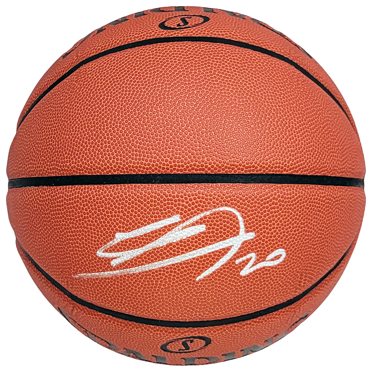 Manu Ginobili Autographed Official Spalding Signature Series Basketball San Antonio Spurs Beckett BAS Witness Stock #211904