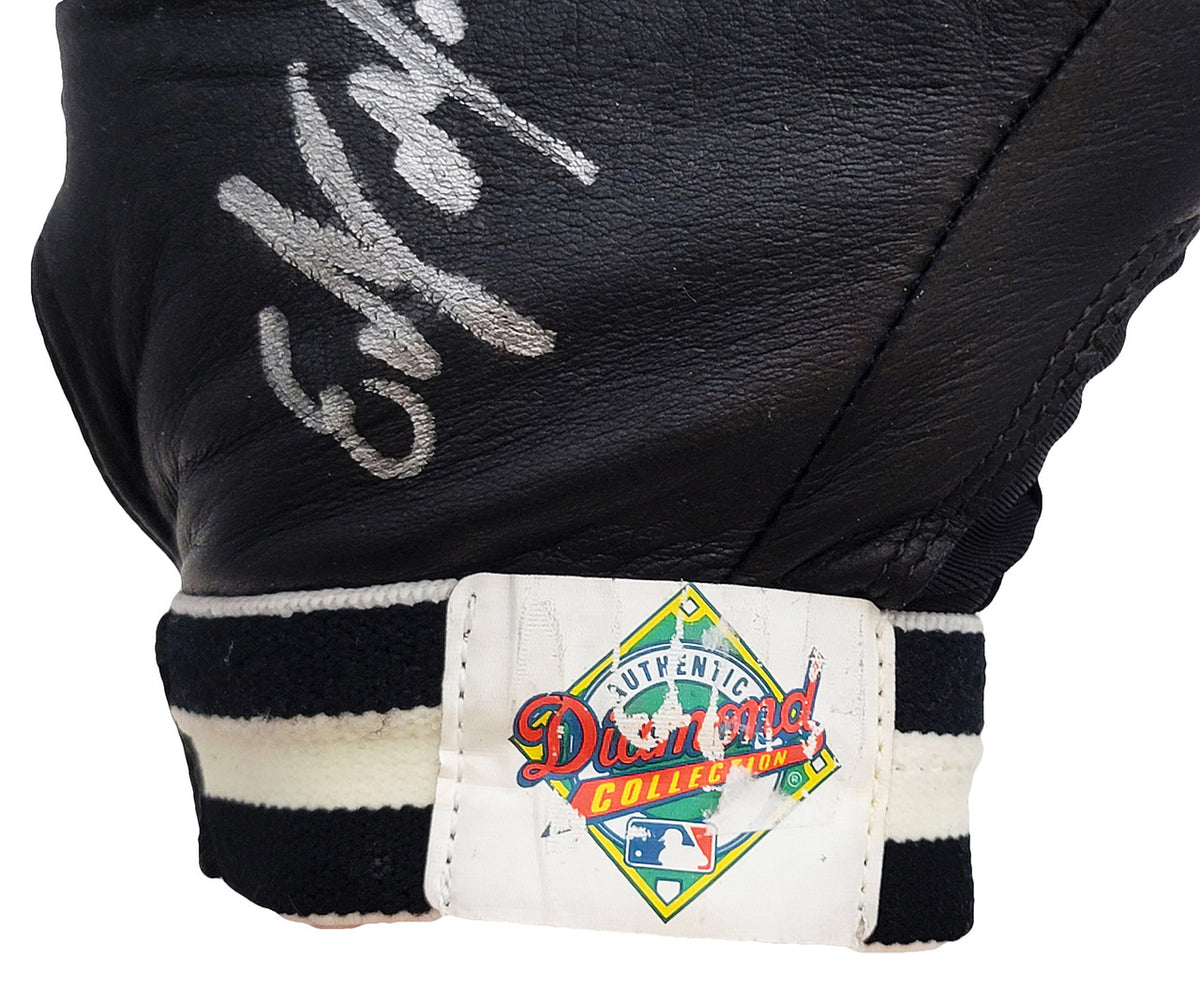 Edgar Martinez Autographed Franklin Diamond Collection Game Used Black Batting Gloves Seattle Mariners With Signed Certificate Stock #211909
