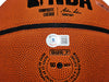 John Stockton Autographed Composite Leather Utah Jazz Logo Basketball Beckett BAS Witness Stock #224366