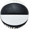 John Stockton Autographed Black & White Team Tribute Utah Jazz Logo Basketball Beckett BAS Witness Stock #224370