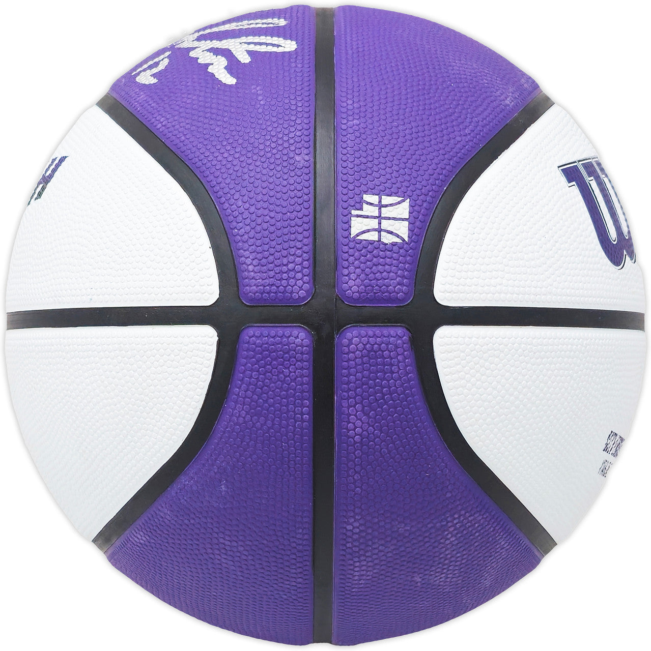 John Stockton Autographed Purple & White City Edition Basketball Utah Jazz Beckett BAS Witness Stock #224371