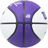 John Stockton Autographed Purple & White City Edition Basketball Utah Jazz Beckett BAS Witness Stock #224371