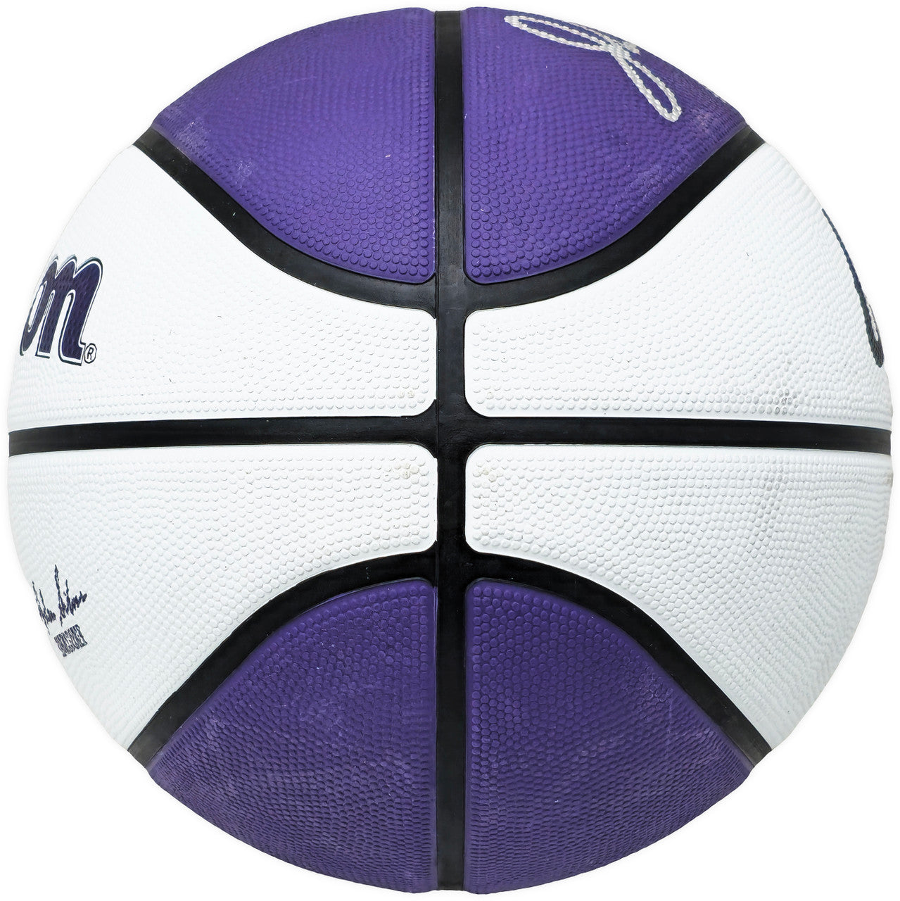 John Stockton Autographed Purple & White City Edition Basketball Utah Jazz Beckett BAS Witness Stock #224371