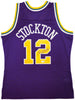 Utah Jazz John Stockton Autographed Purple Authentic Mitchell & Ness 1991-92 Hardwood Classic Swingman Jersey Size L Beckett BAS Witness Stock #224354