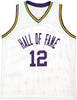 Utah Jazz John Stockton Autographed White Jersey Beckett BAS Witness Stock #224359