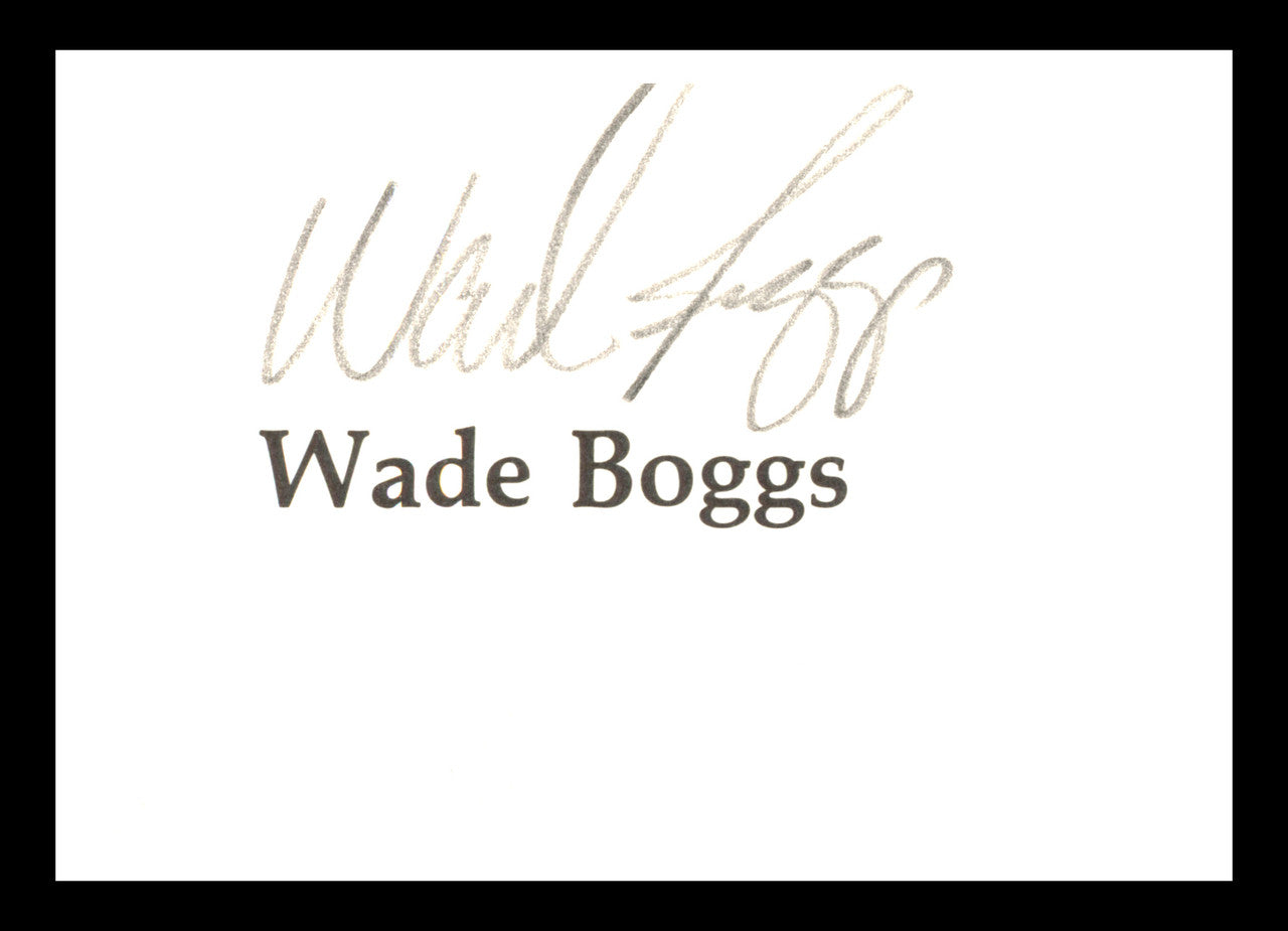 Wade Boggs Autographed 2.5x3.5 Cut Signature Boston Red Sox SKU #239071