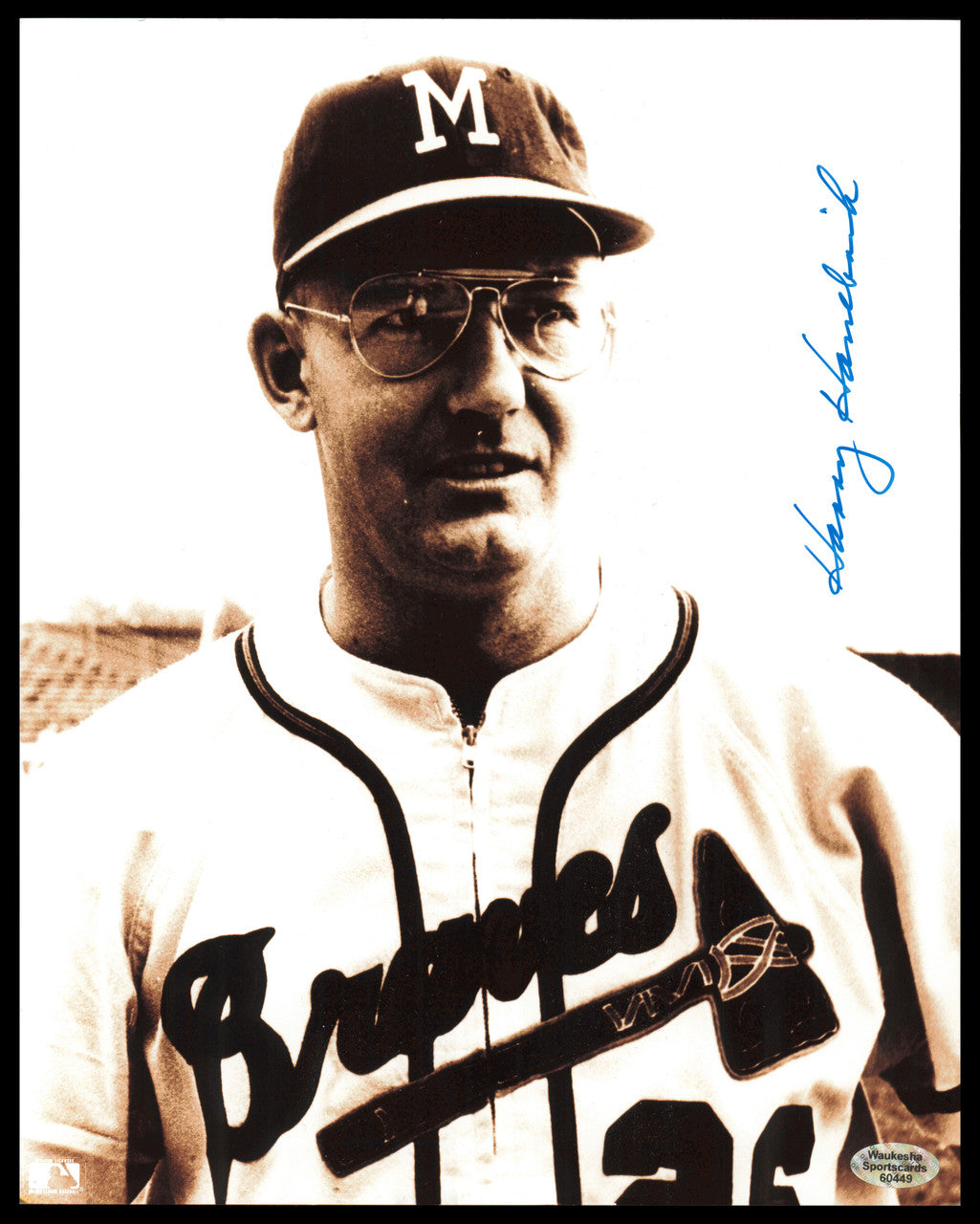 Harry Hanebrink Autographed 8x10 Photo Milwaukee Braves SKU #239111