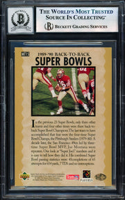 Joe Montana Autographed 1995 Upper Deck Card #MT15 San Francisco 49ers Auto Grade Gem Mint 10 Beckett BAS #17604103