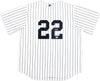 New York Yankees Juan Soto Autographed White Pinstripes Nike Jersey Size XL Beckett BAS QR Stock #226402