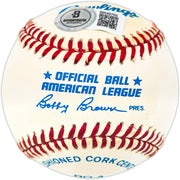 Steve McCatty Autographed Official AL Baseball Oakland A's Beckett BAS QR #BR49765