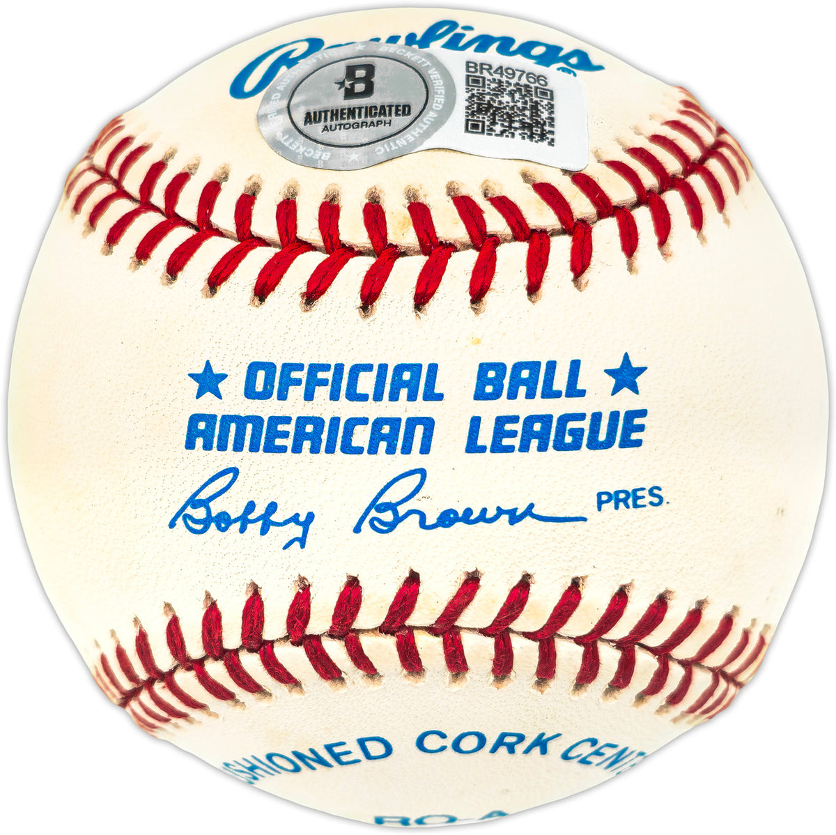 Steve McCatty Autographed Official AL Baseball Oakland A's Beckett BAS QR #BR49766