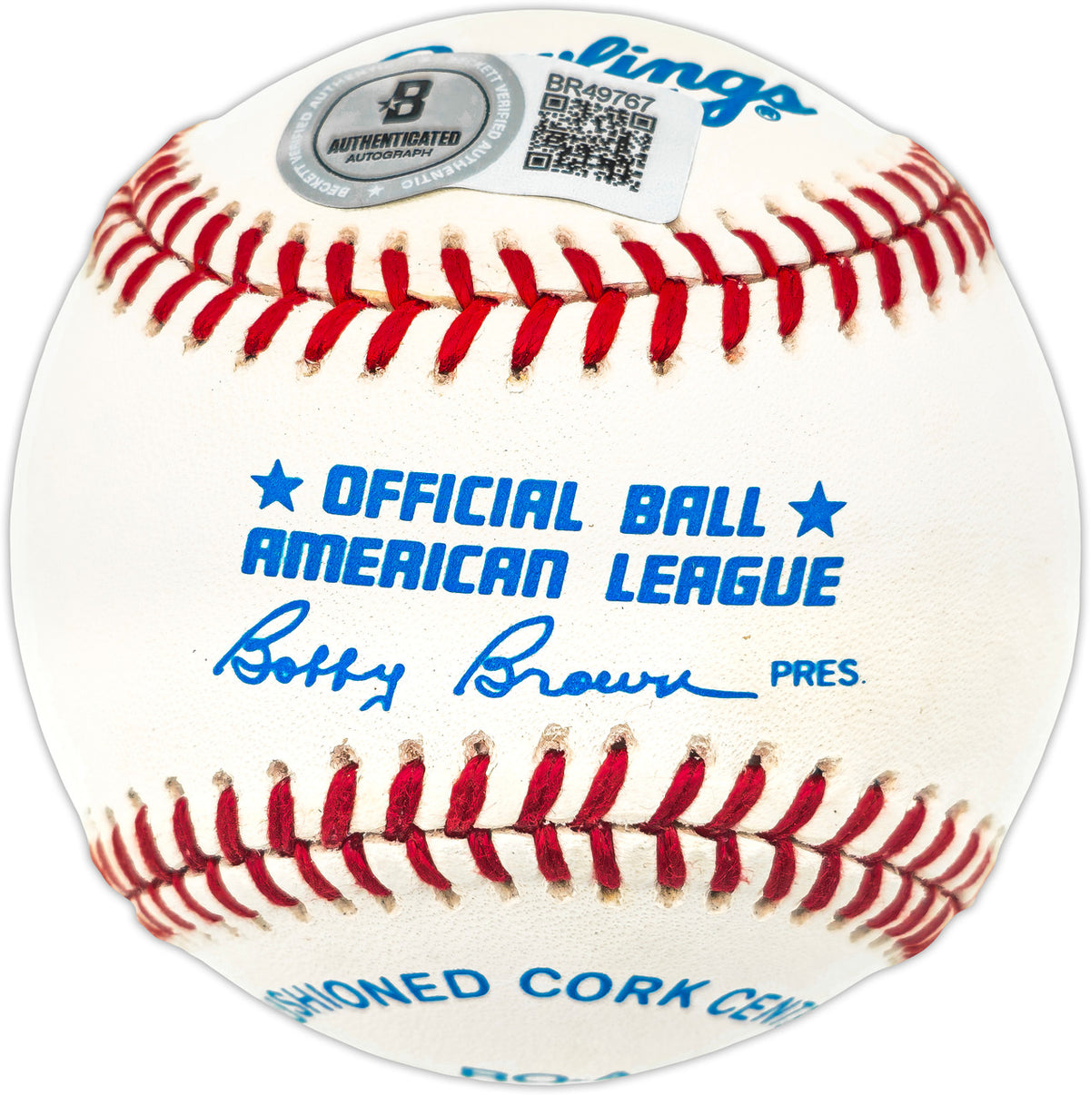 Steve McCatty Autographed Official AL Baseball Oakland A's Beckett BAS QR #BR49767