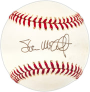 Steve McCatty Autographed Official AL Baseball Oakland A's Beckett BAS QR #BR49768