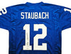 Dallas Cowboys Roger Staubach Autographed Royal Blue Jersey Beckett BAS Witness Stock #212672